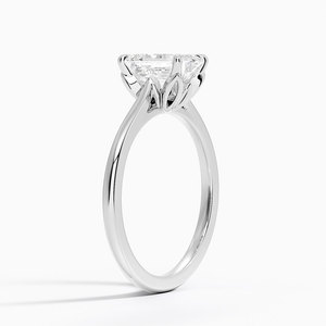 BOJ <b>Ring</b> 082 <b>Emerald</b> Cut 925 <b>Silver</b> Floral Prong Stone Solitaire Diamond <b>Ring</b> 2ct D Color VVS1 Moissanite GRA Certified Sale - Product Image 2