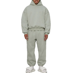 Customized Logo Oem Tracksuit Winter Men Fleece Fabric Mens Heavy Weight Sweats Pullover Sports Hoodie <b>Sweatpants</b> <b>Sets</b> - Product Image 1