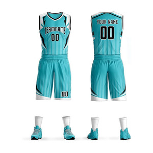 Uniforme de Baloncesto Reversible Estampado al por Mayor, Conjunto de Ropa Deportiva Personalizada para Equipos, Doble Capa, para Juegos de Verano - Product Image 1