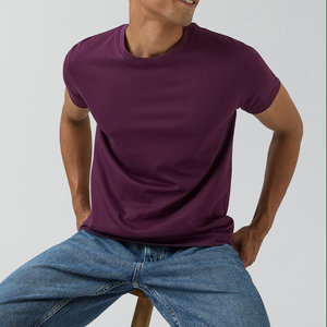 <b>Men's</b> <b>Purple</b> Regular Fit Short Sleeve O-Neck <b>T</b>-<b>Shirt</b> Solid Casual Tee <b>Mens</b> solid short sleeve top - Product Image 6