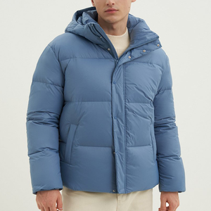 Veste matelassée à capuche avec fermeture boutonnée, coupe-vent, manteau d'hiver, style décontracté, rembourrage épais en polyester, coupe régulière - Product Image 4