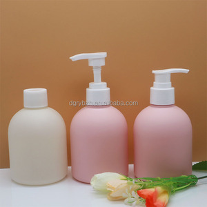 Bouteille personnalisée 24/410 à épaule ronde, ventrue et courte, 200ml 220ml, en HDPE, toucher doux, vide, rose, pour lotion corporelle et crème pour les mains - Product Image 2