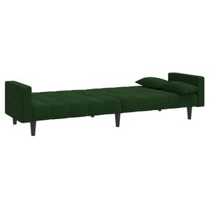 Canapé-lit deux places en velours vert foncé - Product Image 6