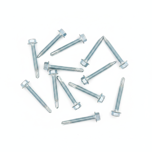 Premium Carbon Steel Hex Washer Head Self-Drilling <b>Screws</b> (Metric/Inch) Zinc Coated Class 8 Heavy Duty Corrosion Resistant - Product Image 1
