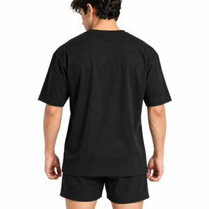 Camiseta Negra de Manga Corta para Hombre con Estampado de "Good Things Ahead", Corte Regular, Cuello Redondo, Informal, de Algodón - Product Image 2