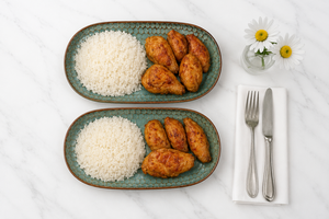 Assiette de service pour poulet grillé avec riz vapeur, assiette de service de haute qualité, assiette de service design, décoration de table - Product Image 4