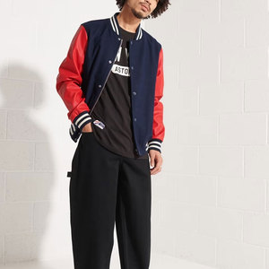 Veste de style athlétique classique pour hommes, logo personnalisé imprimé, veste varsity moderne, mode streetwear pour hommes - Product Image 5