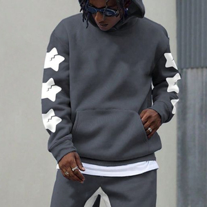 Ensemble survêtement streetwear décontracté d'hiver pour homme, personnalisé OEM, avec sweat à capuche et pantalon de jogging, fabricant de marque privée - Product Image 1
