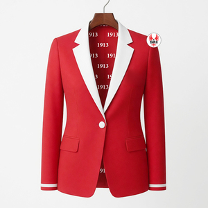 Delta | Sigma | Theta Sorority Clothing Embroidered Custom Breathable Formal Long <b>Wool</b> Coat Blazer Greek Clothing - Product Image 5