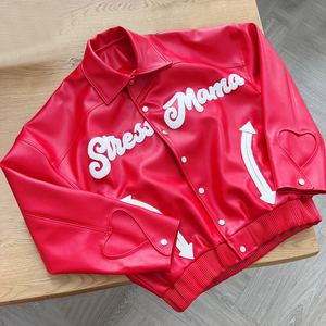 Chaqueta Varsity de Béisbol Personalizada con Bordado Chenille, Cuero Genuino en la Parte Delantera, con Capucha, Ecológica, para Hombre, Estilo Urbano - Product Image 4