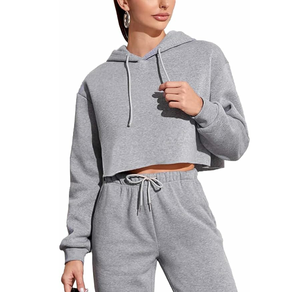 Sudadera de cuello redondo para mujer, personalizada, informal, de otoño, de tejido grueso de algodón y felpa francesa, con apliques bordados. - Product Image 6