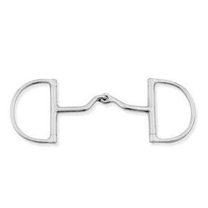 TM STARTECH <b>Equestrian</b> Racing Dee Bits Stainless Steel 12.5 Curved Jointed Port Durable Horse Equipment - Product Image 1