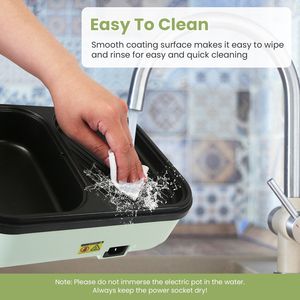 Pentola Elettrica e Griglia 2-in-1 con Doppio Controllo della Temperatura, Antiaderente in Alluminio Pressofuso con Protezione dal Surriscaldamento - Product Image 4