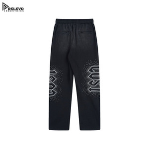 Pantalones Deportivos Unisex de Algodón Grueso – Joggers Estilo Vintage Lavado con Diseño de Pedrería - Product Image 5