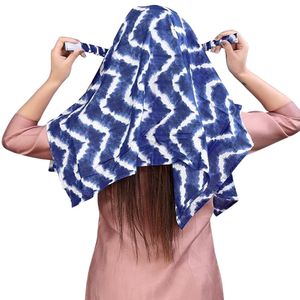 Bufanda corta de algodón con máscara, tamaño universal, útil para el conductor del vehículo, protección UV contra la luz solar, diseño estampado en blanco - Product Image 2