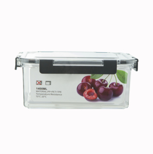 Stackable Rectangular PET Plastic Food <b>Containers</b> Airtight Lids 1 Layer Microwave <b>Freezer</b> Safe Reusable Modern Design - Product Image 5