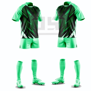 Ensemble de vêtements de sport de rugby personnalisés, maillot sublimé, short, coupe régulière, léger, respirant, antibactérien, coupe-vent, écologique - Product Image 6