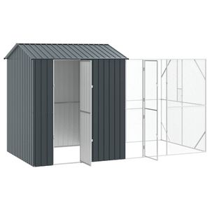 Jaula para Pájaros de Acero Galvanizado Antracita 418 X 210 X 247 cm para Mascotas - Product Image 4