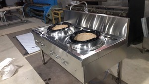 Wok à gaz électrique à 2 brûleurs de haute qualité 120W/220V Garantie 1 an pour les ménages et les hôtels Utilisation 1 cc Cuisine à 2 ventilateurs Fabriqué au Vietnam - Product Image 5