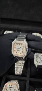 Montres Hip Hop entièrement serties de diamants, mécaniques automatiques, en Moissanite VVS, testées au diamant testeur - Product Image 5