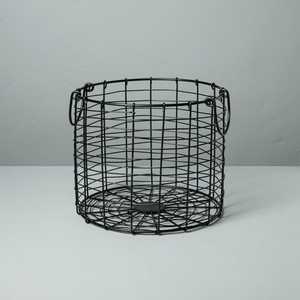 Cesta de Almacenamiento de Alambre Metálico Delgado Negro, Circular con Asas, Estilo Nórdico, Organizador Multiusos - Product Image 4