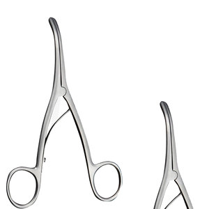 Pinzas para morder huesos Wilson, manual de acero inoxidable, acabado satinado curvo fino, 152mm de largo, corte hacia abajo, fabricante de mordazas de 3mm - Product Image 1