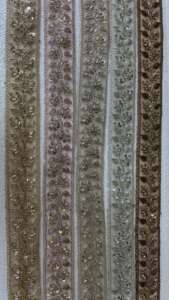 Bordados de Encaje Hechos a Mano con Cuentas de Organza, 100% Algodón, Diseñadores de Ropa para el Hogar, Ecológicos, Tiempo de Entrega de Muestra de 7 Días - Product Image 4