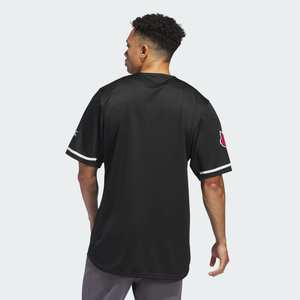 Maillot de baseball noir à manches courtes pour homme Prepetual Solutions, chemise d'équipe boutonnée, 100 % polyester, tissu en maille, écologique, séchage rapide - Product Image 2