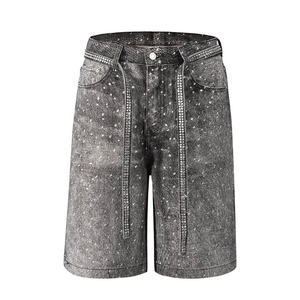 Shorts en jean cargo pour homme, coupe ample, multi-poches, en coton délavé, décontractés, pour l'été et le quotidien en extérieur - Product Image 5