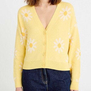 <b>Stylish</b> V-Neck Lantern Sleeve Breathable Sweater Women's Fashionable Oversized Pullover Chic Bishop Sleeve <b>Jumper</b> - Product Image 4