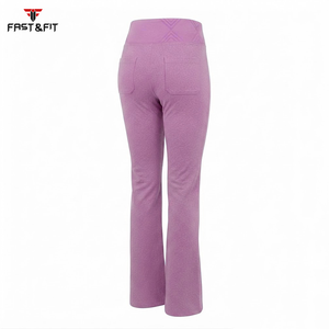 Pantalons de survêtement évasés pour femmes, de haute qualité, nouvelle arrivée, couleur personnalisée, en coton pour femmes - Product Image 2