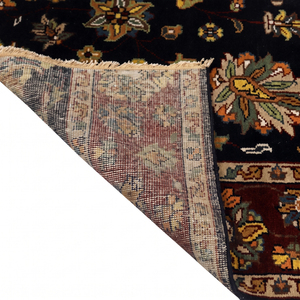 Tapis en laine noir et rouille à motif floral moderne, écologique, antidérapant, tufté à la main, à poils épais pour salon, chambre et hôtel - Product Image 5