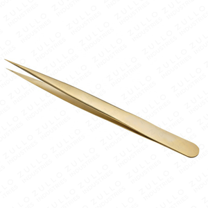 Gold Titanium Coated Eyelash Extension Tweezers Stainless Steel Professional Volume Lash Tweezers OEM <b>Precision</b> <b>Tool</b> - Product Image 3