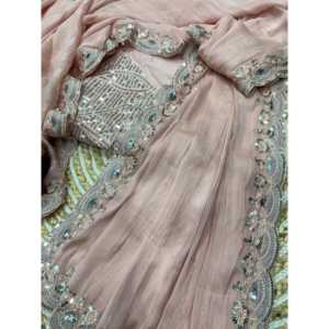 Designer Party Wear Saree with Sequence and Embroidery Work for <b>Club</b> <b>Dress</b>-Up - Product Image 2