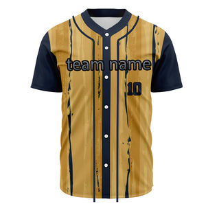 Camiseta de Béisbol Sublimada con Estampado Personalizado, Botones y Diferentes Nombres y Números de Equipos - Product Image 6