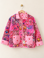 Jaket Wanita Berlapis Kapas dengan Kerah Kancing - Grosir
