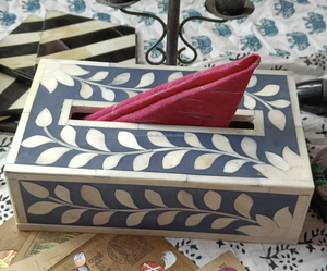 Attractive Design Bone Inlay Tissue <b>Box</b> Holder for Hotel & Restaurant Decor Elegant Bone Inlay - Product Image 2