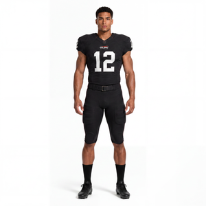Uniforme de football américain personnalisé Elite 280GSM en poly-spandex, maillots de sport minimalistes pour le jour du match, OEM B2B Sialkot - Product Image 1