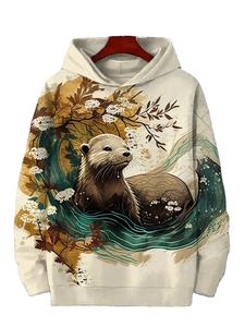 Sudadera con capucha extragrande de algodón 100% para hombre, personalizada al por mayor, con hombros caídos, bordado en relieve, color liso, ecológica - Product Image 2