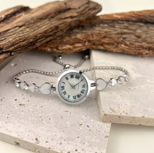 Reloj de pulsera circular de moda para mujer, venta al por mayor de fábrica, reloj de cuarzo con números romanos, nuevo estilo, regalo para mujer - Product Image 3