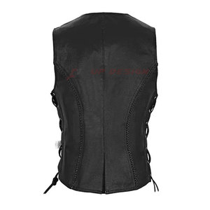 Chaleco de Cuero Genuino para Mujer, Transpirable, Estilo Vintage, Chaqueta sin Mangas de Alta Calidad, Hecho en Pakistán, Prenda Exterior Premium - Product Image 4