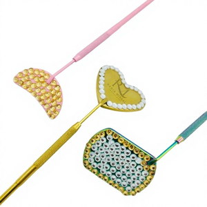 White And Gold Stone / Heart/<b>Square</b> Shape Plasma Color Eyelash <b>mirror</b> And Moon Shape Pink powder coated Color Eyelash <b>Mirror</b> - Product Image 4