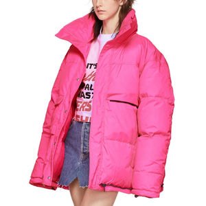 Chaqueta de Plumón Corta para Mujer, Gris, de Alta Calidad y Precio Económico, Estilo Moderno, con Capucha y Cierre, para Invierno - Product Image 4