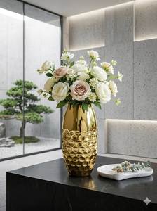 Customized Handmade Aluminium Tabletop Flower <b>vase</b> For Home & Garden Decor Flower Pots For Event And Wedding Centerpieces - Product Image 5