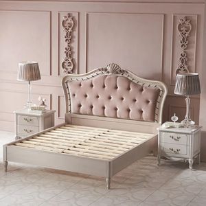 Hot Sale Mandarin Oriental Luxury Classic Soft <b>Pink</b> Bedroom Set Upholstered Bed Elegant Feminine Royal Furniture - Product Image 3