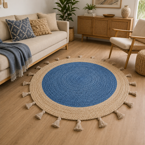 Best Selling Modern Braided Reversible Jute Door Mats High Quality Tassels Non-Slip Extra Thick for Home Hotel Office-Wholesale - Product Image 3