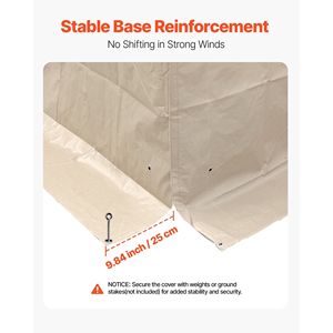 Copertura Invernale per Gazebo a Due Livelli con Pareti Laterali e Finestre a Rete per Gazebo con Tetto Rigido 10x10 piedi - Product Image 4