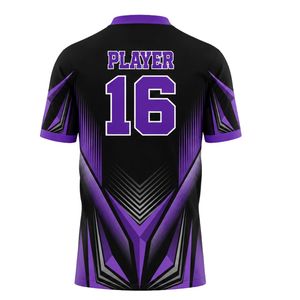 ชุดฟุตบอลกีฬาเสื้อฟุตบอลสีดำและสีม่วงมีลวดลายทันสมัยผ้าน้ำหนักเบาสำหรับทีมสโมสรและการแข่งขัน - Product Image 2