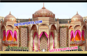 Boda india de lujo Palacio blanco Mandap Estilo vintage Maharani Mandap para bodas Estética Boda Decoración Mandap EE. UU. - Product Image 3