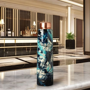 Tazas de Cobre de Alta Calidad con Diseño Floral Moderno, con Tapa, Portátiles, para Viajes, Bodas, CORAASCO INTERNATIONAL Modelo 127 - Product Image 1